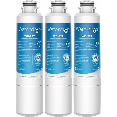 Waterdrop DA29-00020B Refrigerator Water Filter, Replacement for Samsung DA29-00020B, HAF-CIN/EXP HAF-CIN, DA29-00020B-1, RF28HMEDBSR, RF263BEAESR, RS25J500DSR, RF263TEAESG, HDX FMS-2, DA97-08006A-1