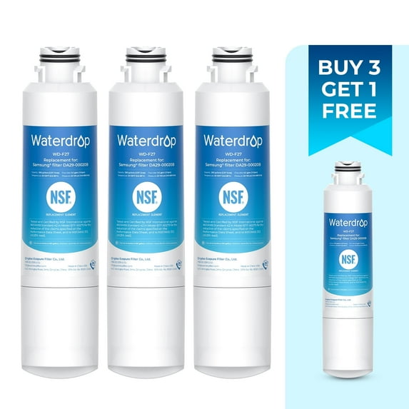 Waterdrop DA29-00020B Refrigerator Water Filter, Replacement for Samsung DA29-00020B, HAF-CIN/EXP HAF-CIN, DA29-00020B-1, RF28HMEDBSR, RF263BEAESR, RS25J500DSR, RF263TEAESG, HDX FMS-2, DA97-08006A-1