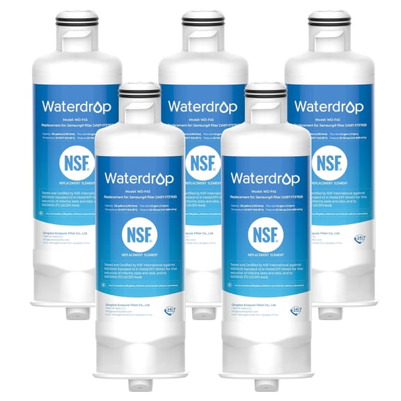 Waterdrop DA97-17376B HAF-QIN/EXP Water Filter, Replacement for Samsung, DA97-17376B,08006C, NSF 42 Certified, 5 Pack