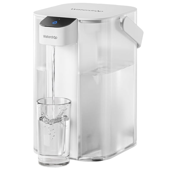 Waterdrop Electric Water Filter Pitcher, Dispenser, 200-Gallon, 5X Times Long-Life Countertop Water Filter System, NSF/ANSI 401&53&42, Reduce Chlorine, Lead, PFAS, 15-Cup, White, with 1 Filter