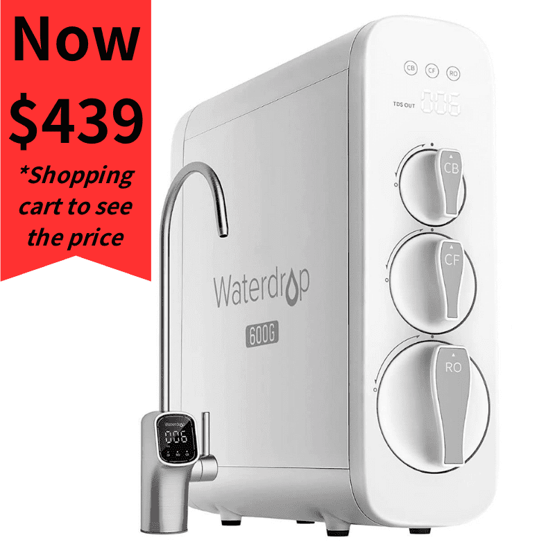 Waterdrop G3P600 Reverse Osmosis Water Filter, Tankless Reverse Osmosis System, NSF/ANSI 42 & 58