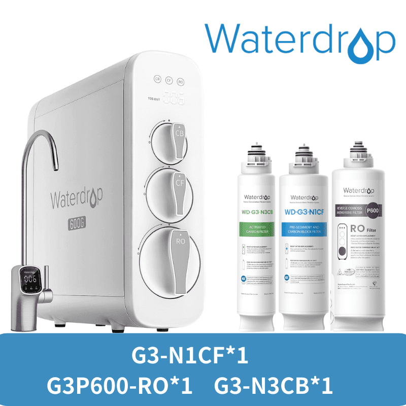Waterdrop G3P600 Reverse Osmosis Water Filter, Tankless Reverse Osmosis