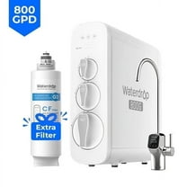 Waterdrop G3P800 Reverse Osmosis System, 800 GPD Fast Flow, NSF/ANSI Certified, 3:1 Pure to Drain, Tankless Under Sink RO Water Filter System, LED Purifier,with Extra WD-G3-N1CF