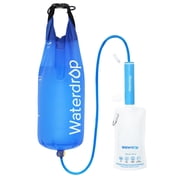 Waterdrop Gravity Water Filter Straw, Camping Water Filtration System, Water Purifier Survival for Travel, Backpacking and Emergency Preparedness, 1.5 gal Bag, 0.1 Micron, 5 Stage Filtration, Blue