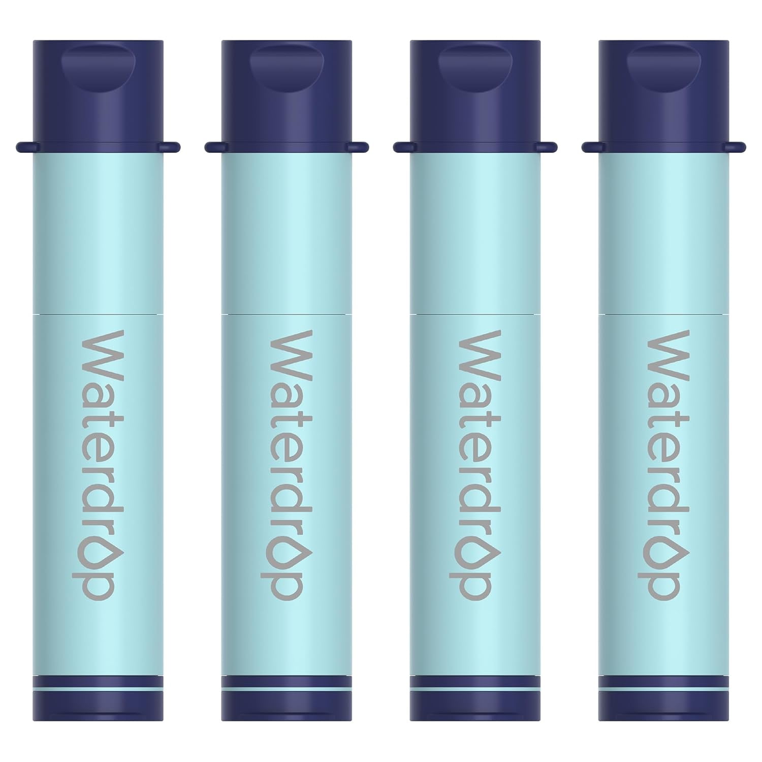 Waterdrop Gravity Water Filter Straw, Camping Water Filtration System, Water Purifier Survival for Travel, Emergency Preparedness, 0.1 Micron, 4 Pack