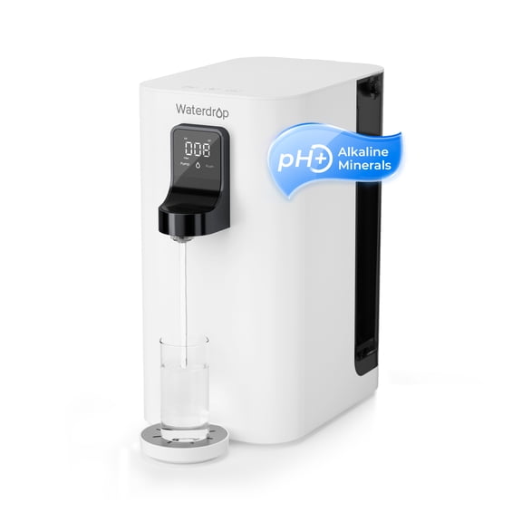 Waterdrop K19-SFK Reverse Osmosis Water Filter Countertop, Alkaline Minerals, Countertop Reverse Osmosis System, 3:1 Pure to Drain, Reduce PFAS, No Installation Required, BPA Free