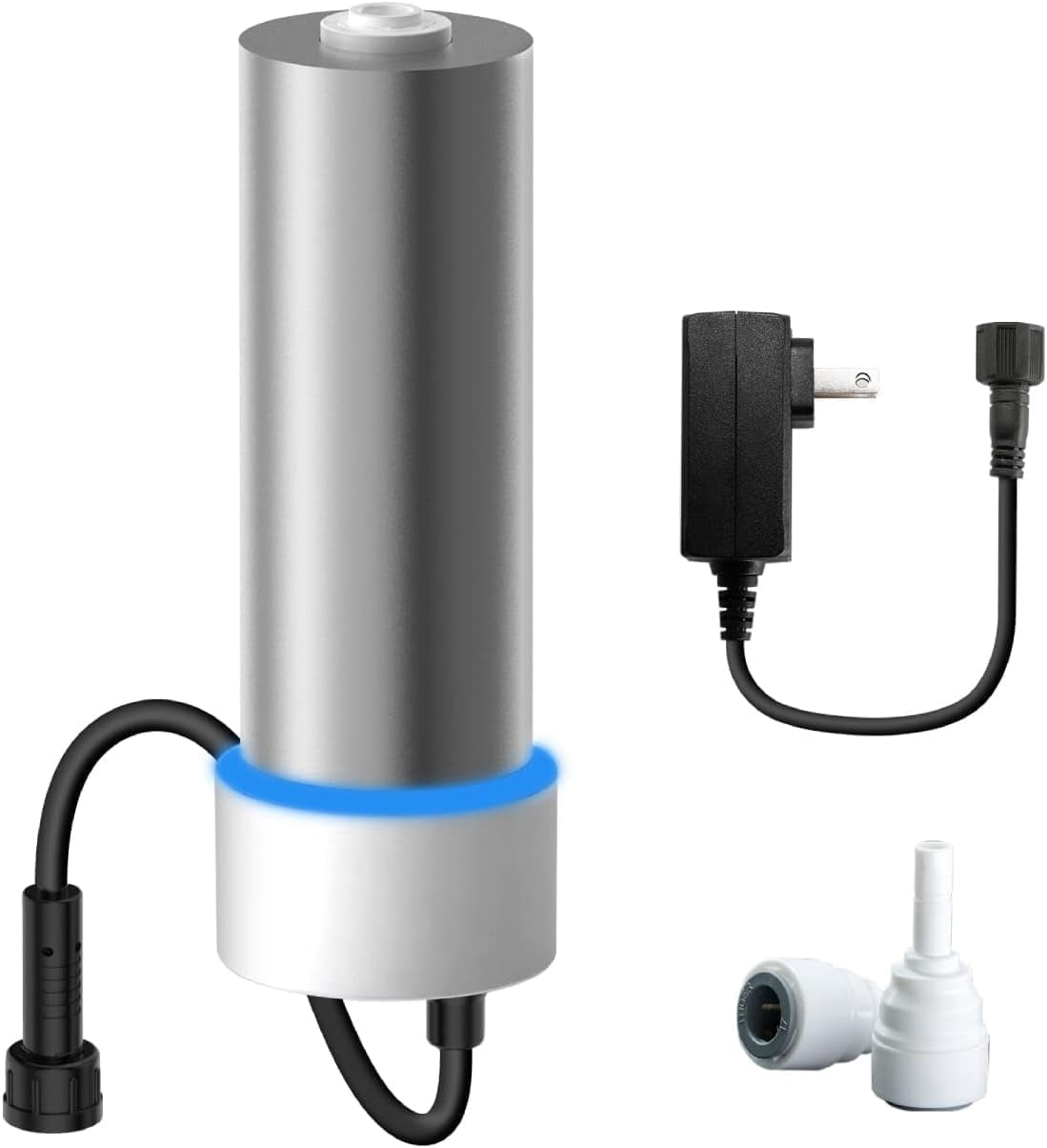 Waterdrop LED UV Ultraviolet Water Filter for Under Sink Water Filter and Reverse Osmosis System, Stainless Steel, 50 Year Life