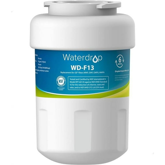 Waterdrop MWF Refrigerator Water Filter, NSF 42 Certified, Replacement for GE SmartWater MWF, MWFINT, MWFP, MWFA, GWF, HDX FMG-1, GSE25GSHECSS, RWF1060, Kenmore 9991(package may vary)