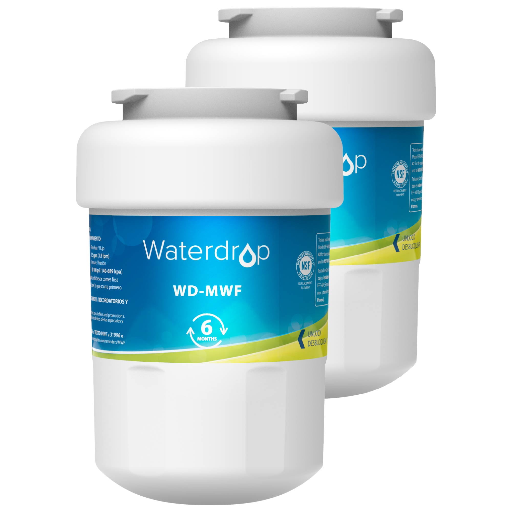 Waterdrop MWF Refrigerator Water Filter, Replacement for GE® SmartWater