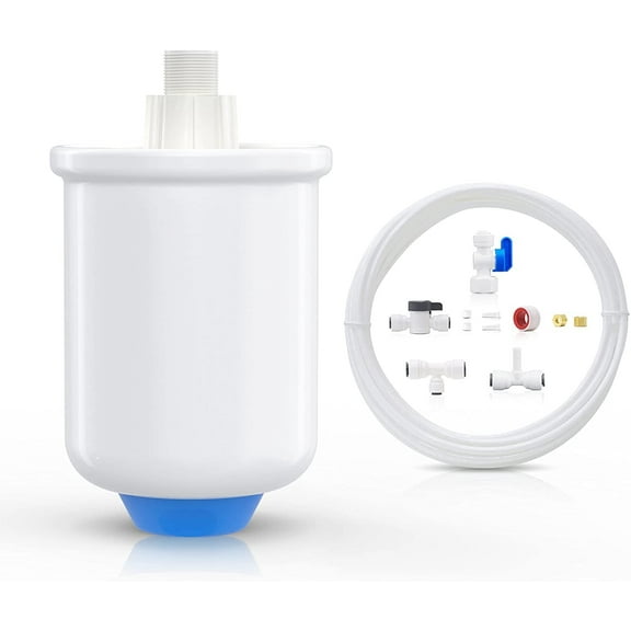 Waterdrop PMT Mini Water Pressure Tank for G3, G2, G2P600, D6, D4, 0.26-Gallon Pressurized Storage Water Tank for Tankless Reverse Osmosis System PD400,PD500,PD600,PX500,PX500-A with 1/4" Water Tubing
