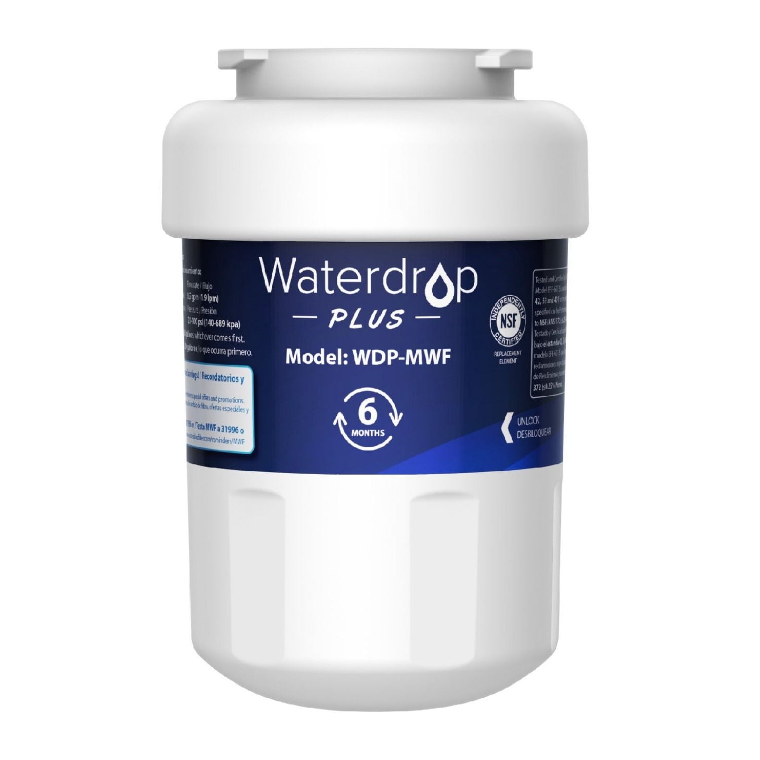 Waterdrop Plus MWF Replacement for GE® MWF SmartWater, MWFA, MWFP, GWF