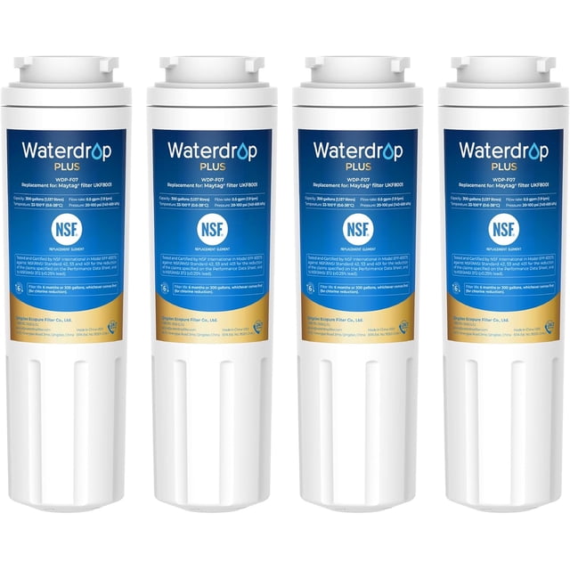 Water Ropu Filter Waterdrop Plus UKF8001 NSF 401,53 Certified Refrigerator Water Filter ...