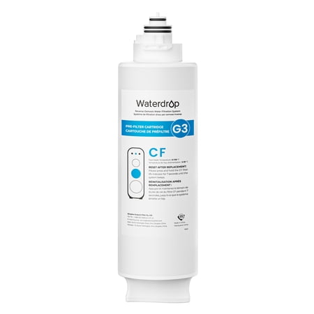 Waterdrop G3-N1CF Filter, Replacement for G3-W & G3P600 & G3P800 RO System,NSF/ANSI 372 Certified, Easy Installation, No Tools Required,6-Month Lifetime