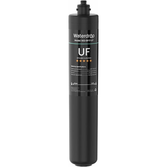Waterdrop RF17-UF 0.01 m Water Filter Replacement for Waterdrop 17UA/17UA-UF/17UB/17UB-UF Under Sink Water Filter, Reduces Lead, Chlorine, Bad Taste & Odor, 3 Years