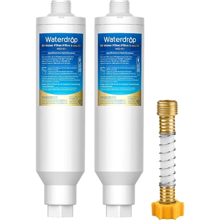 Waterdrop RV Water Filter, RV Inline Hose Water Filter with Hose Protector, Garden and Camper Water Filter, NSF Certified, Greatly Reduces Chlorine, Bad Taste, Odor, 2 Pack price history and forecast - Waterdrop WD-RVS-2