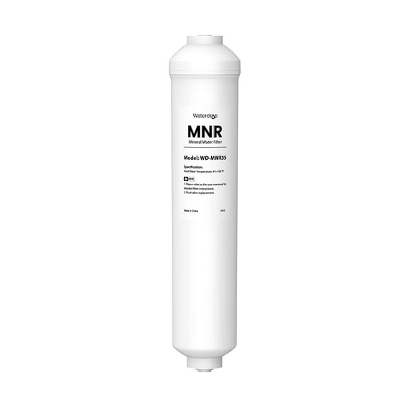 Waterdrop Remineralization Under Sink Water Filtration, 1/4? Quick Connect Post Filter for RO Reverse Osmosis Filter System, Restore Essential Minerals, Replacement for WD-G2MNR-W