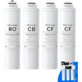 thumbnail image 1 of Waterdrop 𝐖𝐃-𝐓𝟑-𝐑𝐂𝐎 Replacement Filter, Pack of 1 RO & 2 CF & 1 CB Filter, Replacement for 𝐖𝐃-𝐓𝟑-𝐂 Tankless Reverse Osmosis Water Filter (𝟐*𝐂𝐅 + 𝟏*𝐂𝐁 + 𝟏*𝐑𝐎), 1 of 9