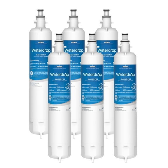 Waterdrop Refrigerator Water Filters for GE RPWFE, RPWF, WSG-4, DWF-36, WF277, R-3600 (6 Count)