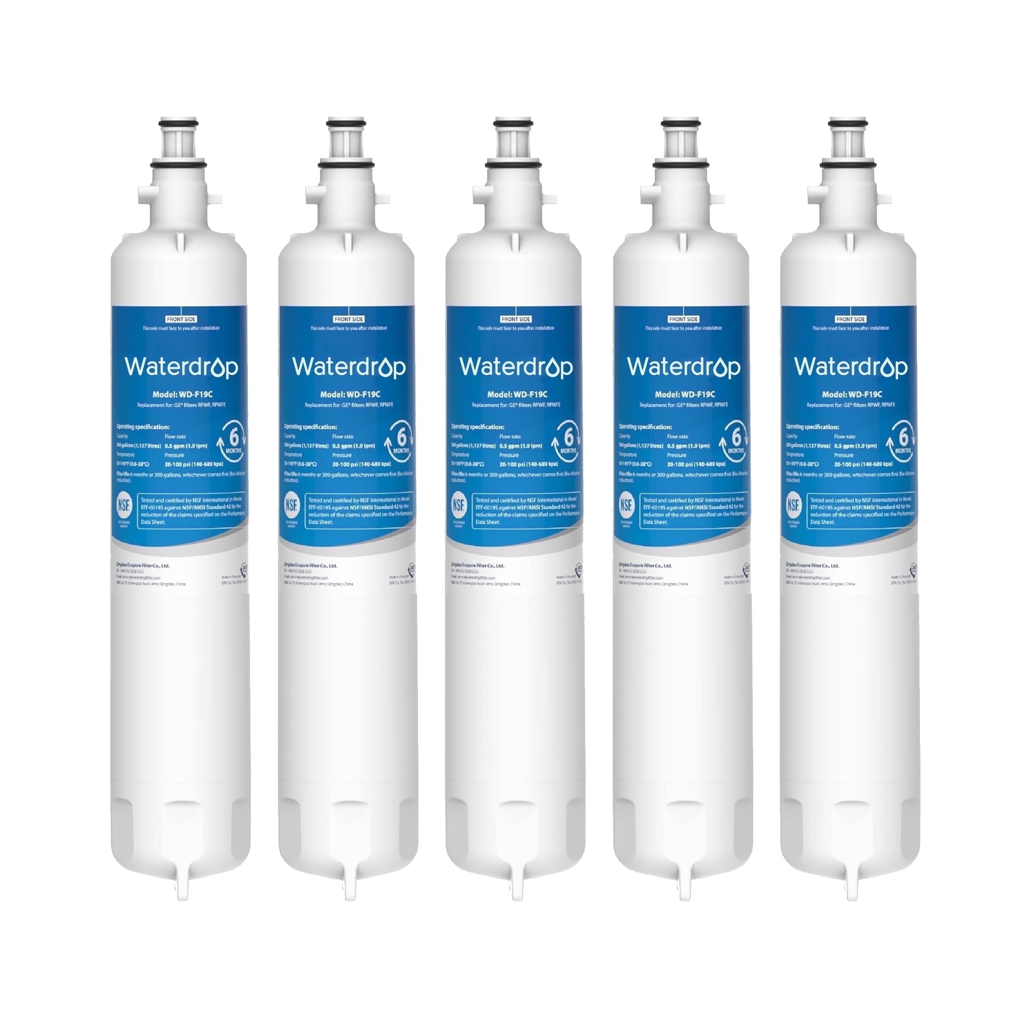 Icepure Filtro Acqua Per Frigorifero GE RPWF / WF277 / RWF3600A - Confezione Da 3, Carbone Attivo