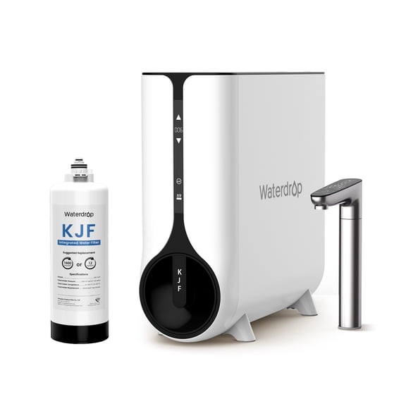 Waterdrop Reverse Osmosis System, Instant Hot Water Dispenser, 600 GPD, Reduce PFAS, Tankless, 2:1 Pure to Drain, Under Sink, TDS Reduction, Hot and Cold Water Dispenser Faucet,with 1 Filter