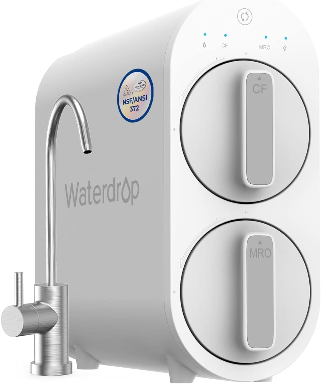 Waterdrop G2 Tankless Under Sink Reverse Osmosis System, 7-Stage High-Flow 400 GPD, Low Waste 1:1 Pure-to-Drain, Reduces TDS, FCC Certified, Clean Drinking Water
