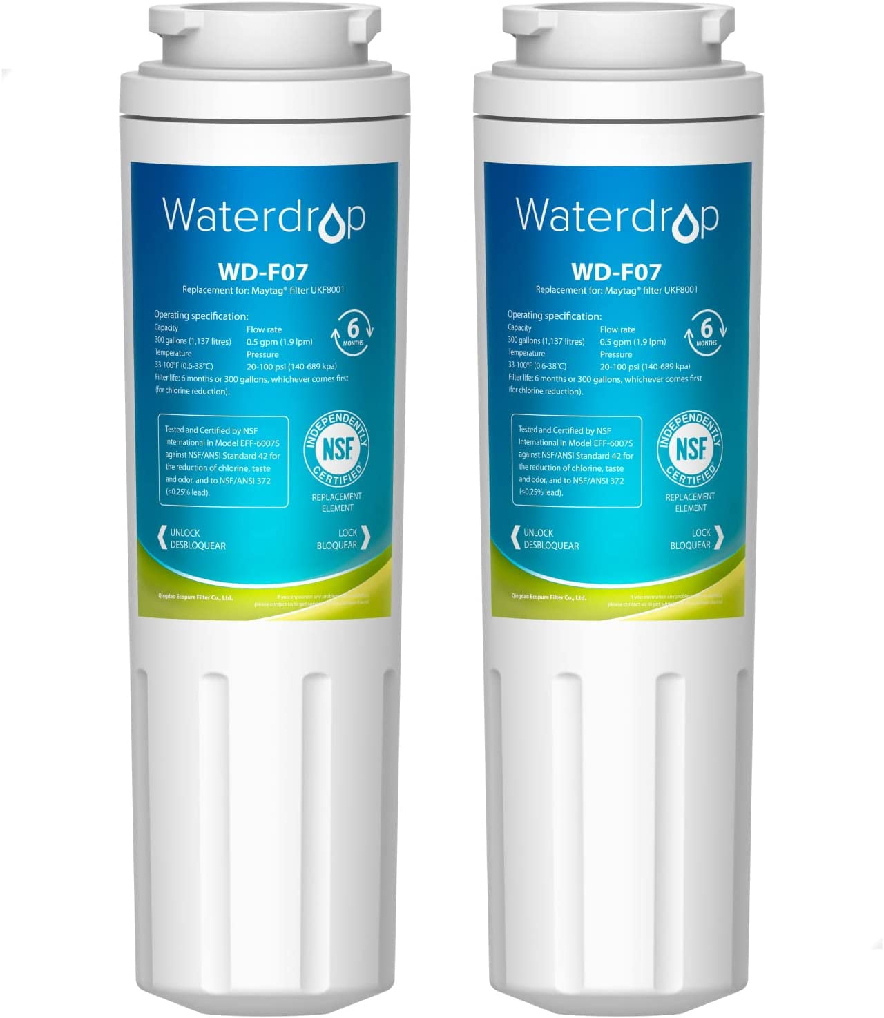 Waterdrop NSF 42 Certified DA29-00020B Refrigerator Water Filter