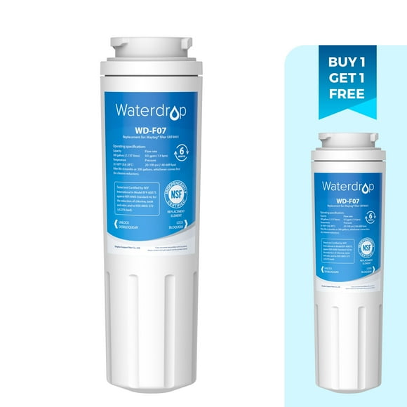 Waterdrop UKF8001 Refrigerator Water Filter with Maytag UKF8001P, UKF8001AXX-200, Puriclean II,1 Pack(Package May Vary)