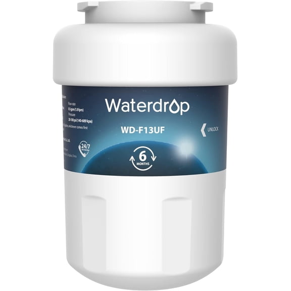 Waterdrop Ultra-Filtration Refrigerator Water Filter, Replacement for GE SmartWater MWF, MWFINT, MWFP, MWFA, GWF, HDX FMG-1, GSE25GSHECSS