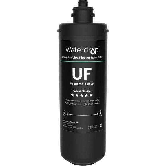 Waterdrop Under Sink Water Filter RF10-UF, Replacement Filter Cartridge For 10UA/10UA-UF/10UB/10UB-UF , 8K Gallons, 0.01 Micron