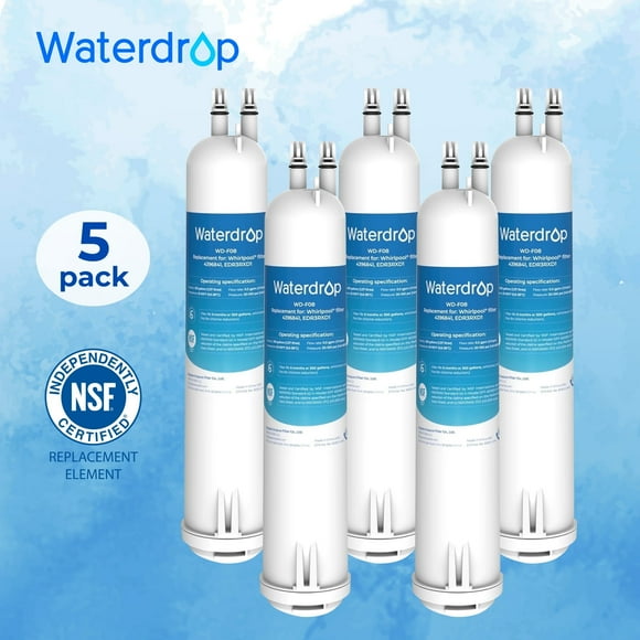 Waterdrop WD-F08 Replacement for 4396841, Everydrop Filter 3, EDR3RXD1,4396710, Kenmore 46-9083, 46-9030, Refrigerator Water Filter,5 Filter