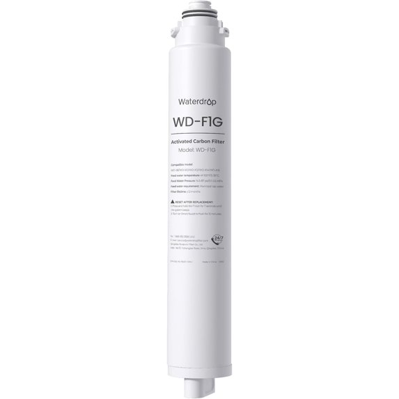 Waterdrop WD-F1G Filter, Replacement for WD-X10-Basic & WD-X12-Basic & WD-X8-Basic & WD-X8-PRO Reverse Osmosis System, 12-month Lifetime