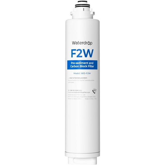 Waterdrop WD-F2-PRO Filter, [ Only ] Replacement for WD-X12-PRO & WD-X8-PRO Reverse Osmosis System, 6-month Lifetime
