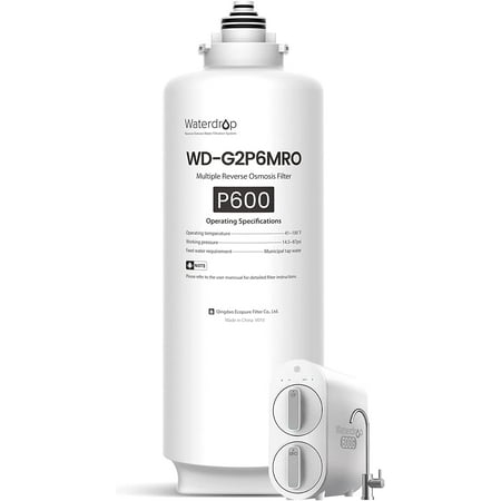 Waterdrop WD-G2P6MRO Filter, Replacement for WD-G2P600-W Reverse Osmosis System