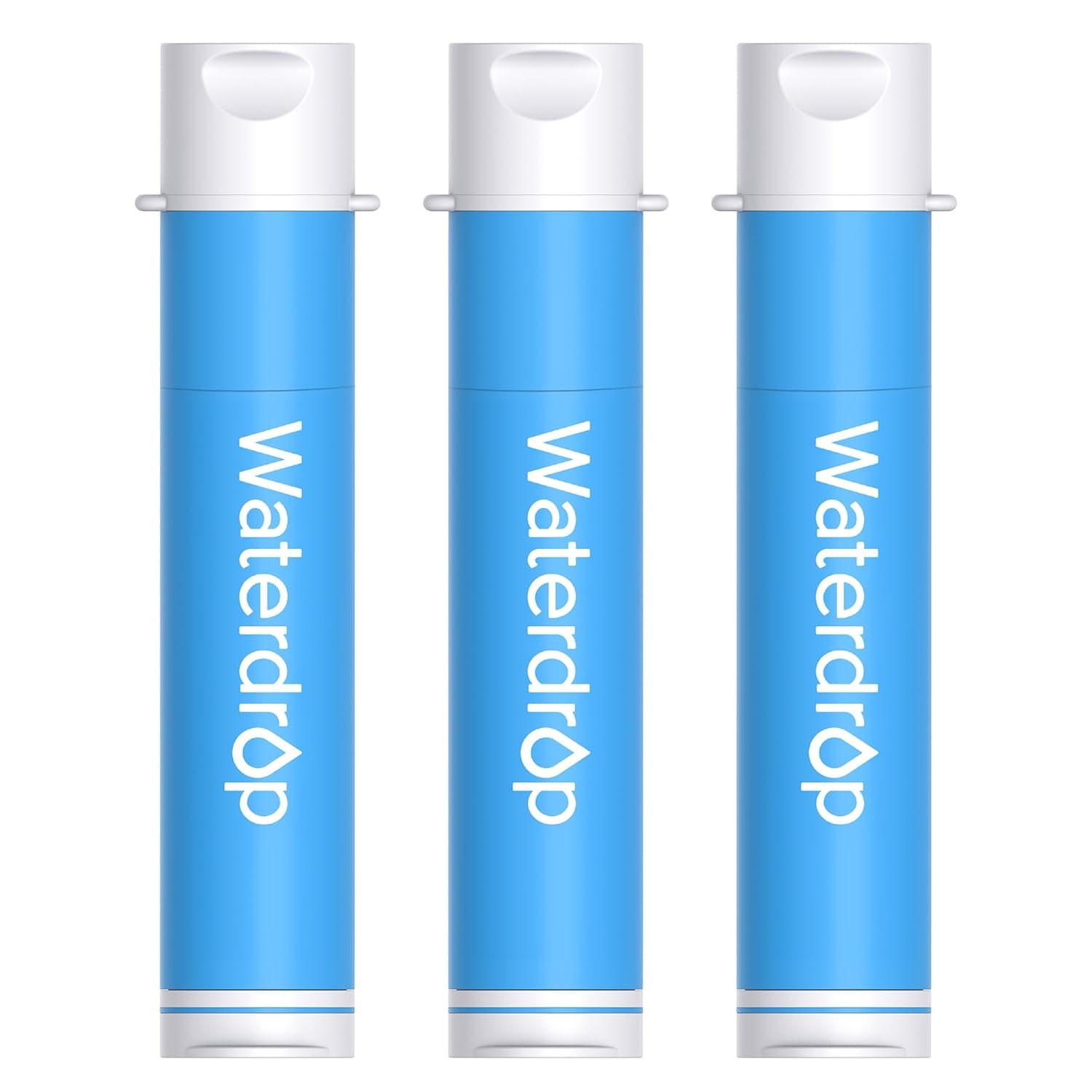Waterdrop Water Filter Straw, Portable Camping Filtration System, Drinking Water Purifier for Emergency Hiking Travel Backpacking, pack of 3