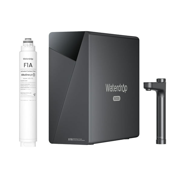 Waterdrop X16 Tankless Reverse Osmosis System, NSF/ANSI 58&372 Certified, 1600 GPD RO Water Filter System, 11-Stage Filtration UnderSink RO, 3:1 Pure to Drain, Alkaline Mineral pH+, with WD-F1A