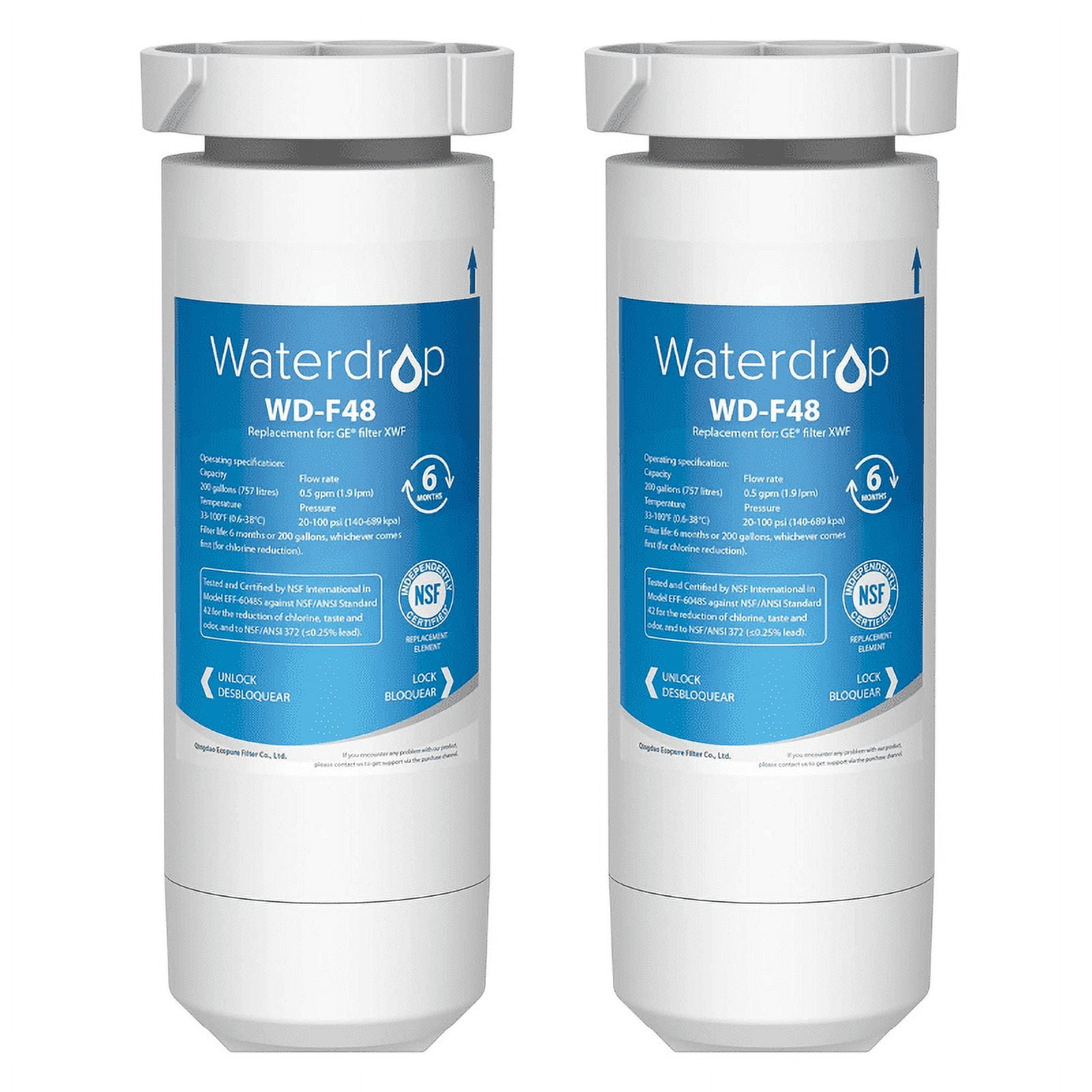 Waterdrop XWF Water Filter, Replacement for GE® XWF (WR17X30702) NSF 42