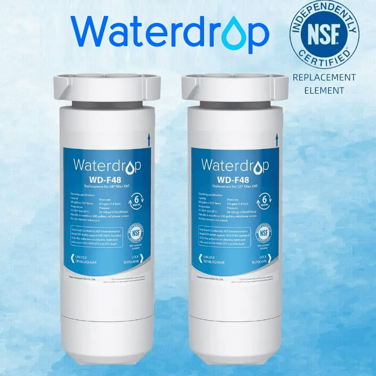 Waterdrop XWF Refrigerator Water Filter Replacement, NSF 42 & 372