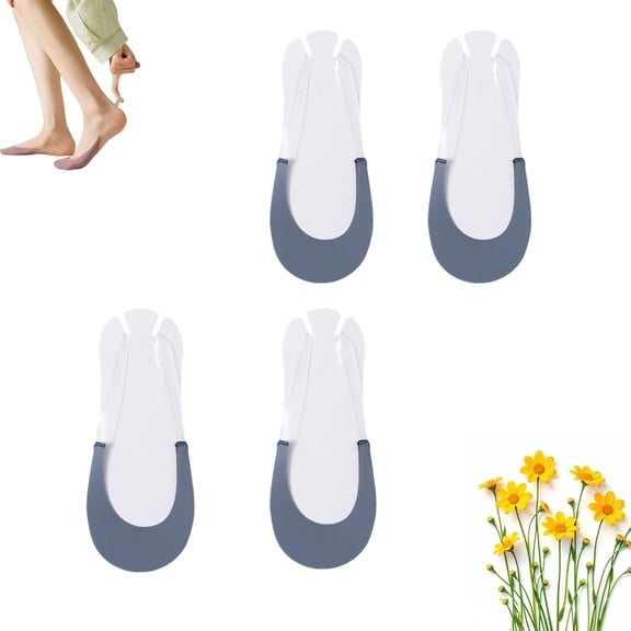 Wateresty Toe Topper Socks Non Slip, Invisible Socks for Women, With Sling Back Half Socks for Heels, Cotton & Padded