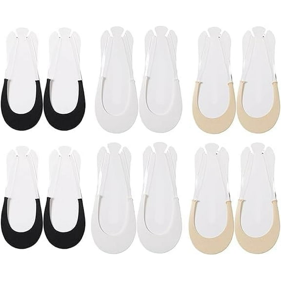 Wateresty Toe Topper Socks for Women - Invisible No-Show with Sling Back Strap for Comfort & Grip, Low-Cut Socks Ideal for Loafers and Heels