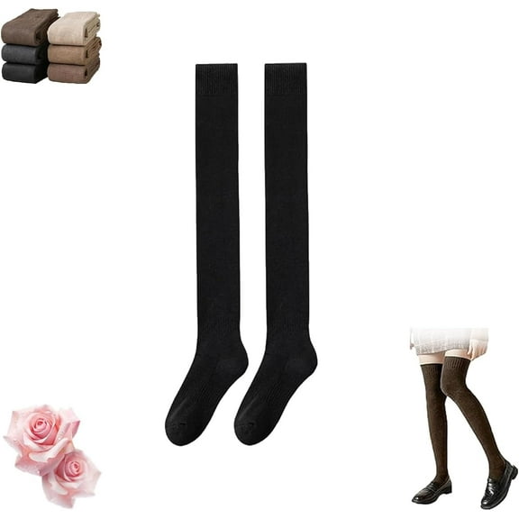 Wateresty Women Thigh High Socks, Wateresty Socks, Cotton Warm Soft Thickened Thighs, Knit Tall Long Boot Stockings