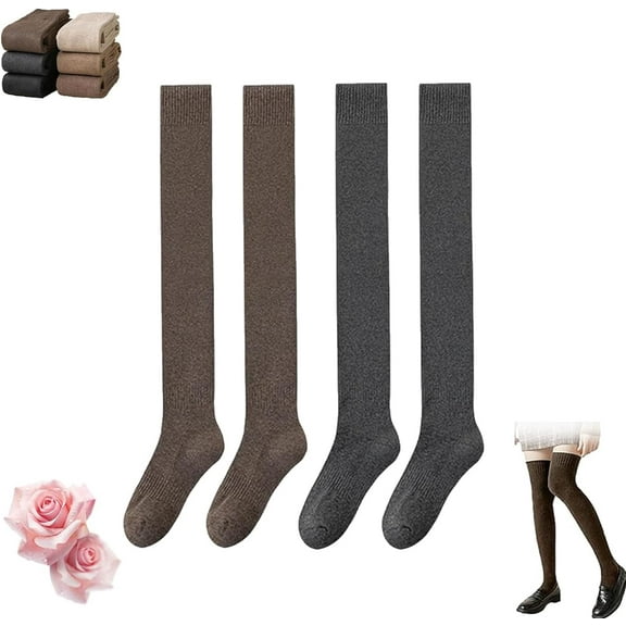 Wateresty Women Thigh High Socks, Wateresty Socks, Cotton Warm Soft Thickened Thighs, Knit Tall Long Boot Stockings