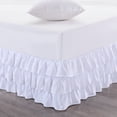 thumbnail image 1 of Waterfall 3-Layer Ruffled Bed skirt 14" Drop King, 1 of 1
