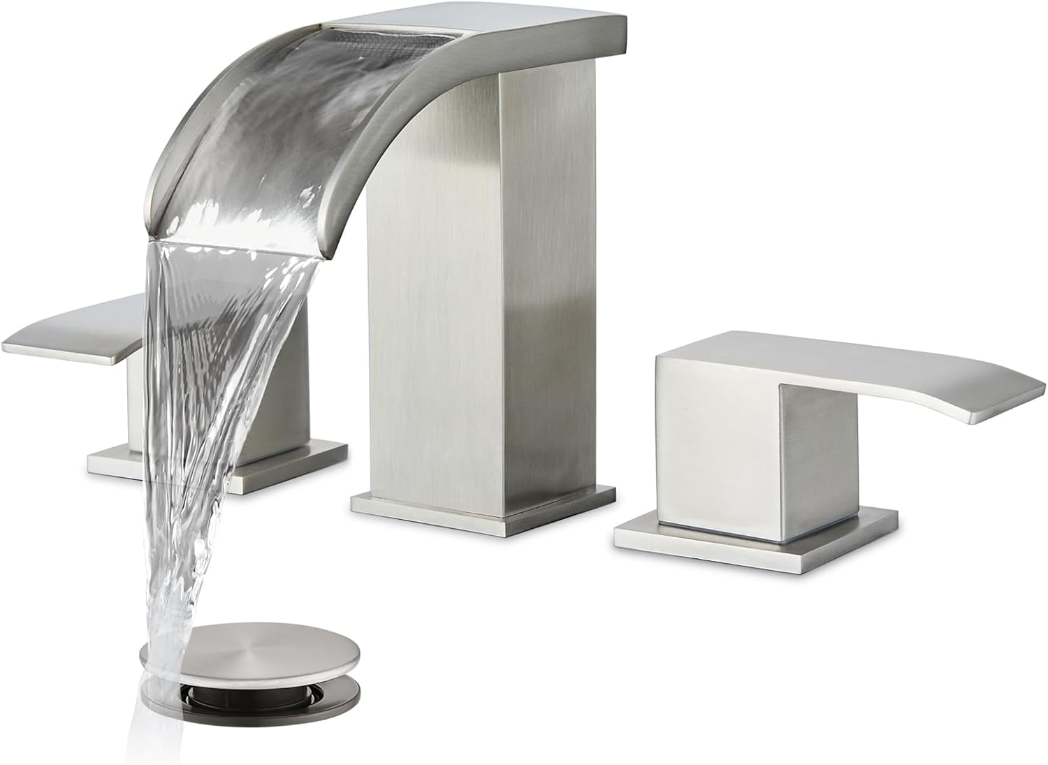Waterfall 8 inch Widespread Bathroom Faucet Set Bathroom Sink Faucet 3 ...