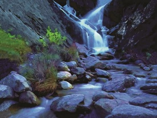 Waterfall A Canvas Art - Jeff Maraska (28 x 22)