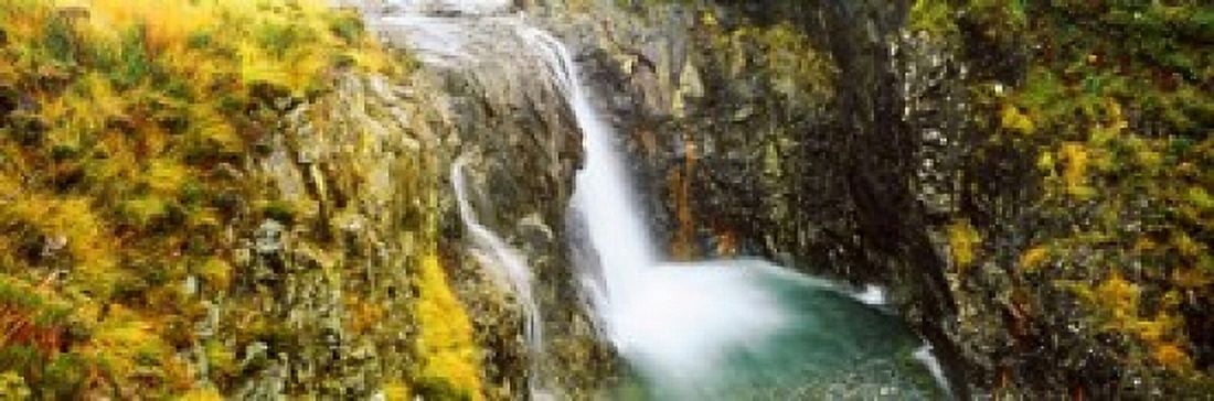 Waterfall Allt a Choire Ghreadaidh Glen Brittle Isle of Skye Scotland Canvas Art - Panoramic Images (36 x 12)