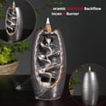 thumbnail image 1 of Waterfall Backflow Incense Burner Ceramic Smoke Censer Holder with Mountain Stream Design for Home Office Zen Meditation Relaxing Decor, 1 of 5