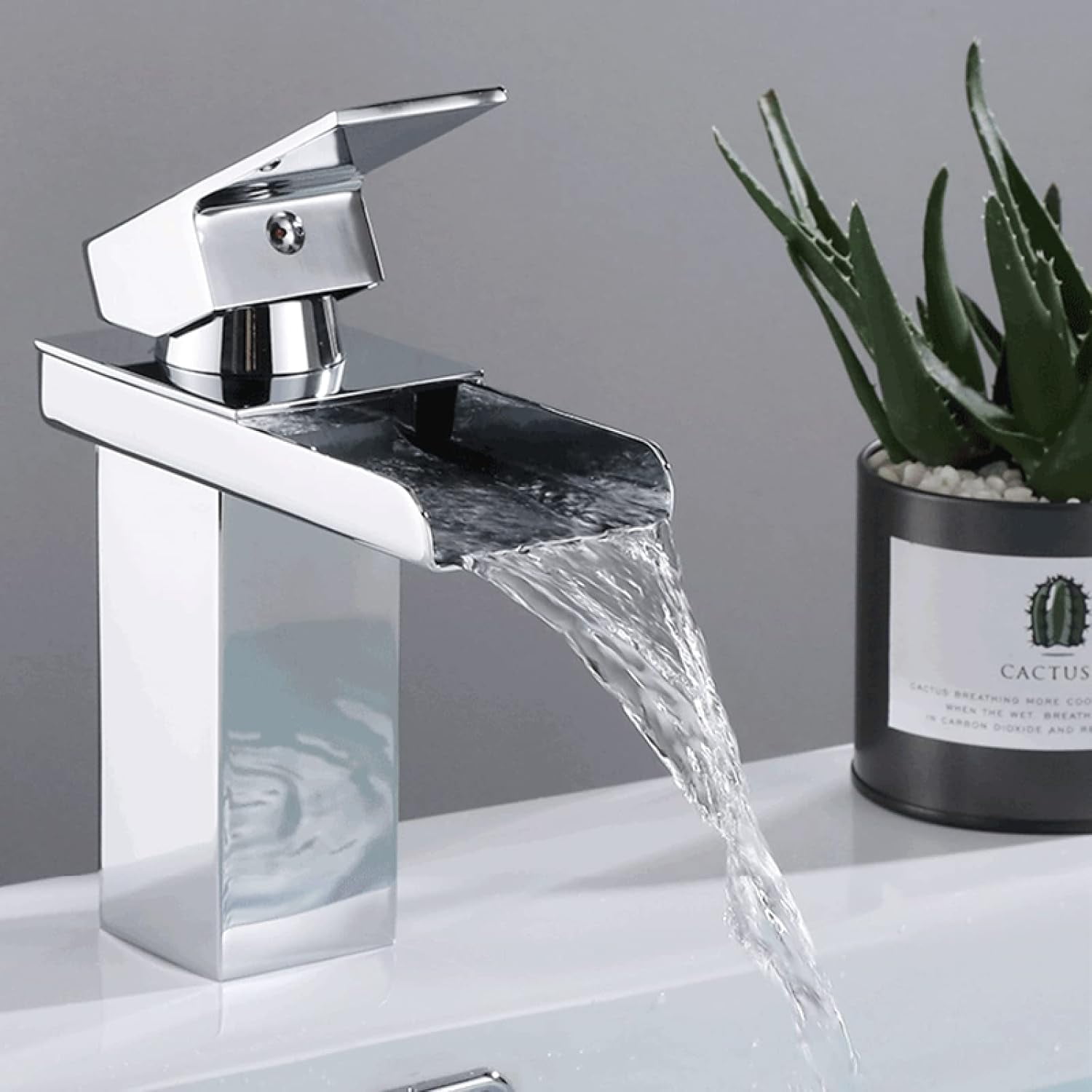 Single Lever Waterfall Bathroom Faucet