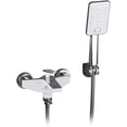 thumbnail image 1 of Waterfall Bathtub Faucet, Wall Mounted Cold and Hot Water Mixer Tap, White/Black Bathroom Shower Faucet,White, 1 of 7