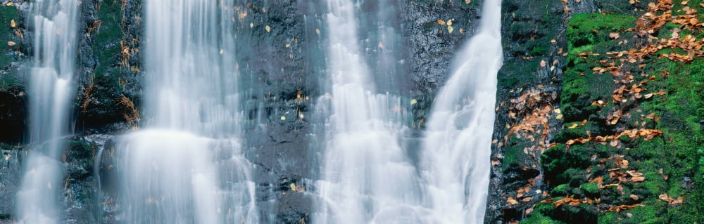 Waterfall Canvas Art - Panoramic Images (27 x 9)