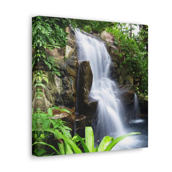 Waterfall Canvas Stretched Gallery Frame Nature Scenic Framed Home Decor